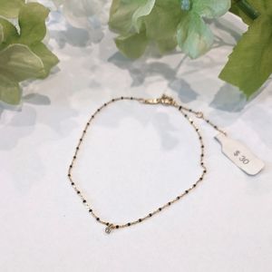 TAI Black Enamel Anklet